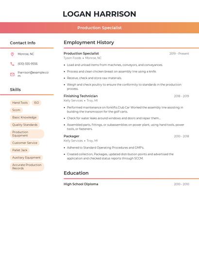 Resume example 3