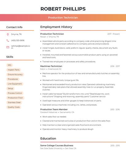 Resume example 3