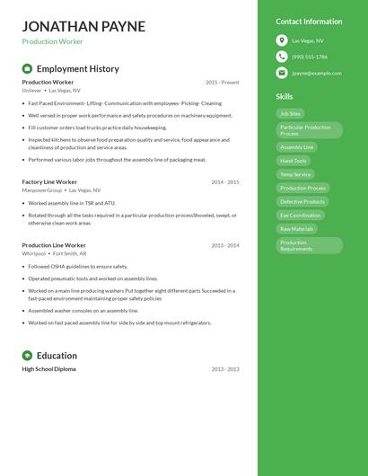 Resume example 5