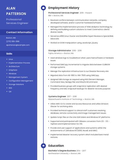 Resume example 5