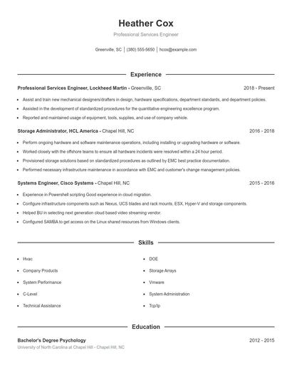 Resume example 1