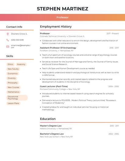 Resume example 3
