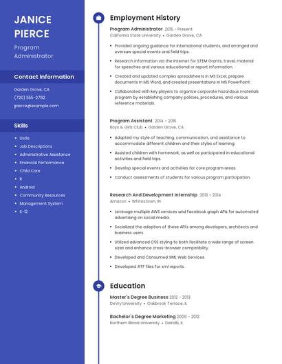 Resume example 4