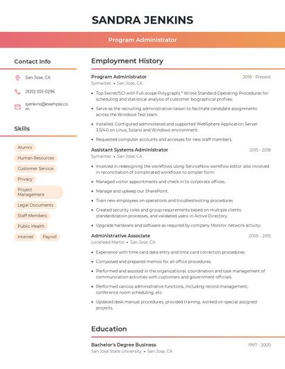 Resume example 3