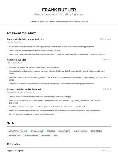 Resume example 2