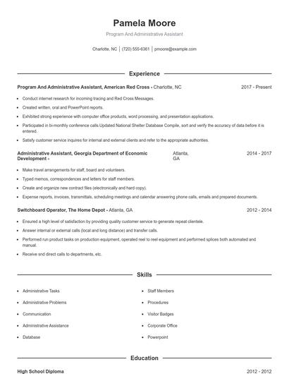 Resume example 1