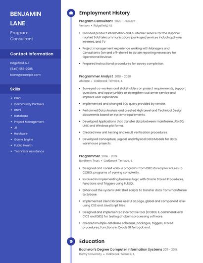 Resume example 4