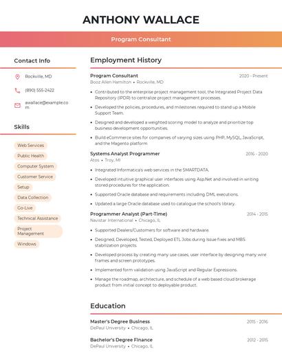 Resume example 3