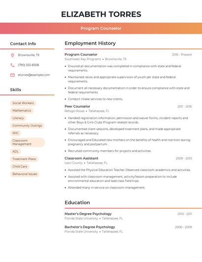 Resume example 3