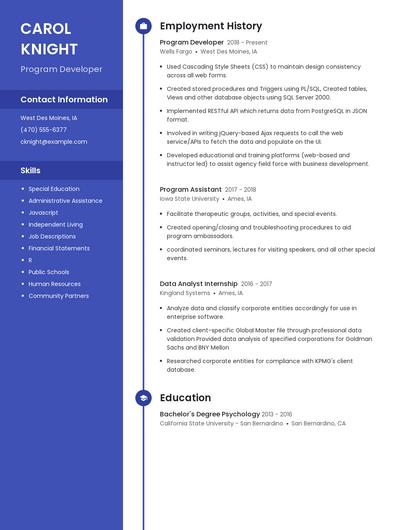Resume example 4
