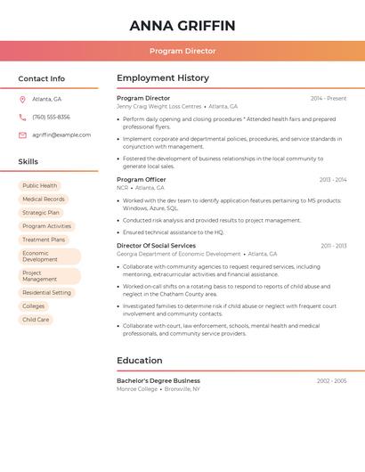 Resume example 3