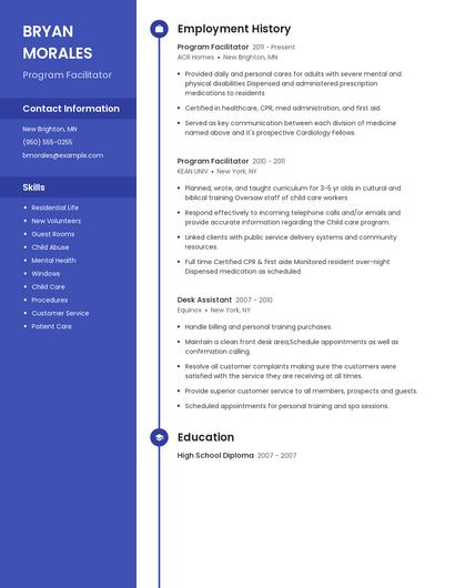 Resume example 5