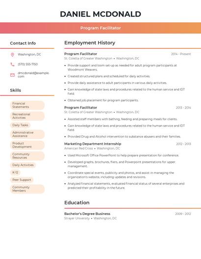 Resume example 3