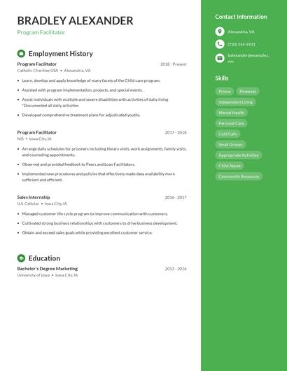 Resume example 4