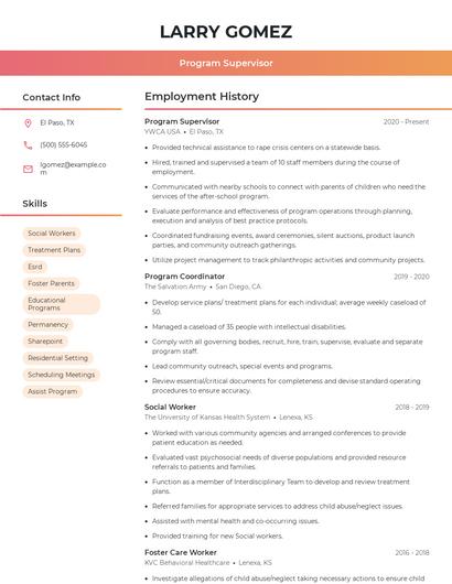 Resume example 3