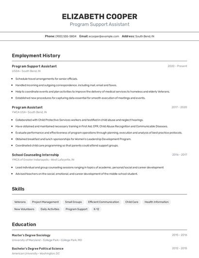 Resume example 2