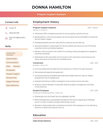 Resume example 3
