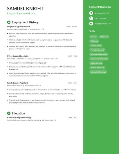 Resume example 4