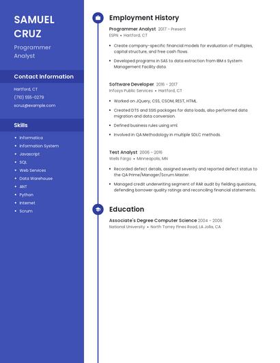 Resume example 5