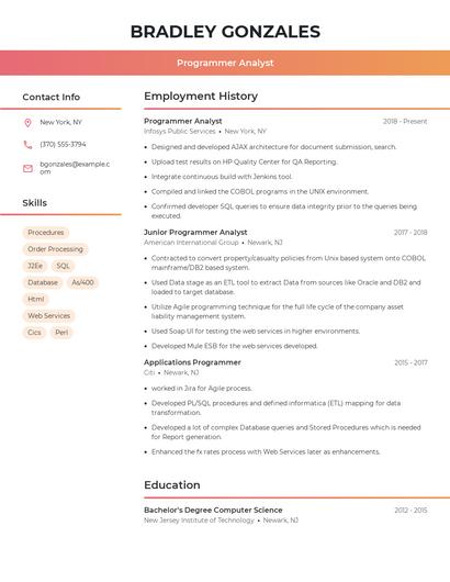 Resume example 3