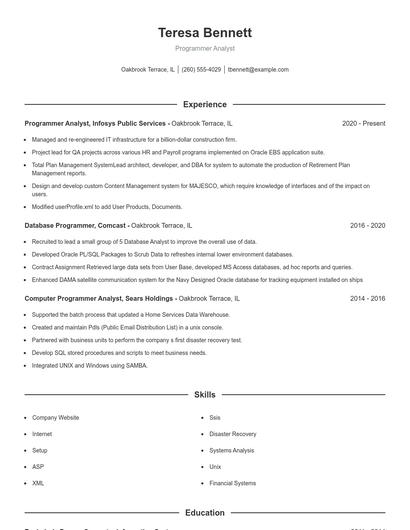 Resume example 1