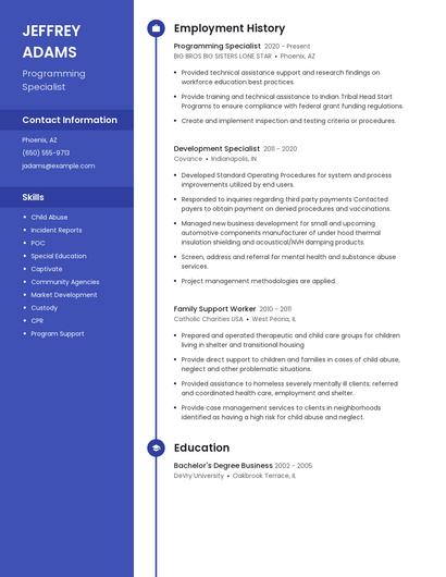 Resume example 5