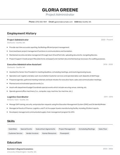 Resume example 2