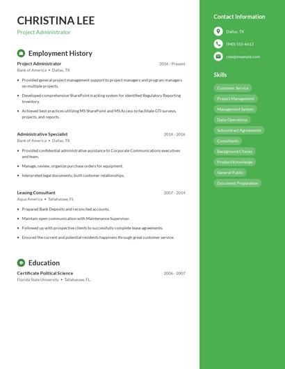 Resume example 4