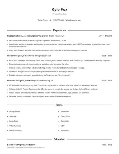 Resume example 1