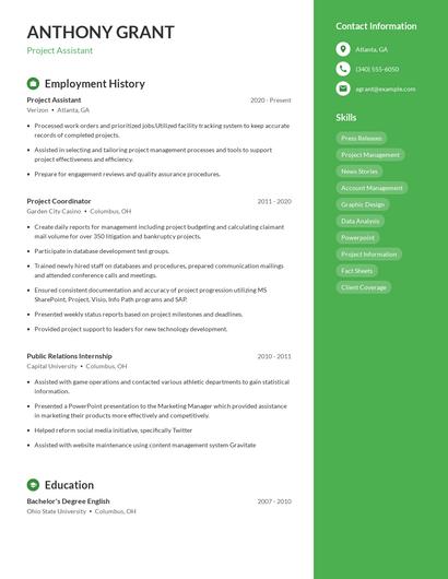 Resume example 4