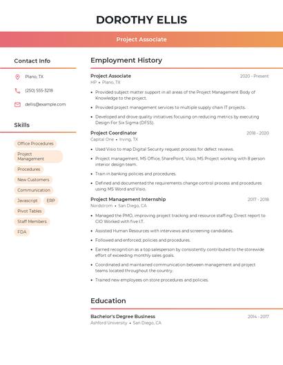 Resume example 3