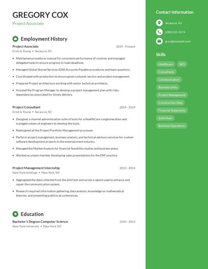Resume example 5