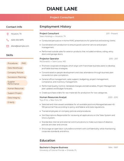 Resume example 3