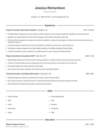 Resume example 1