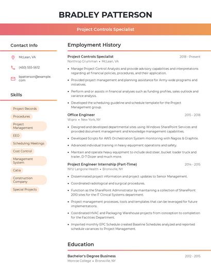 Resume example 3