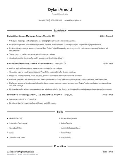 Resume example 1