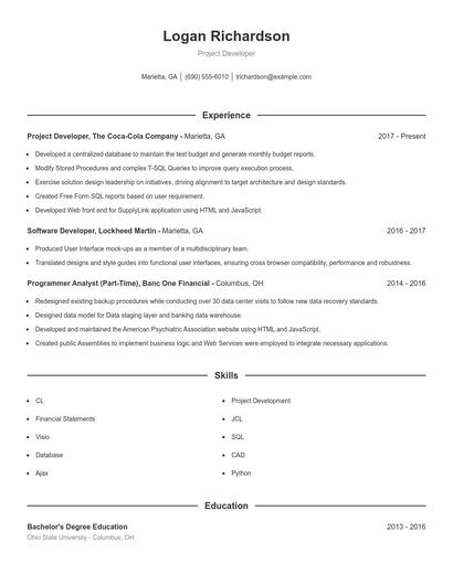 Resume example 1