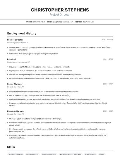 Resume example 2
