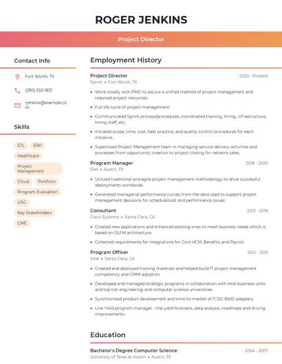 Resume example 3