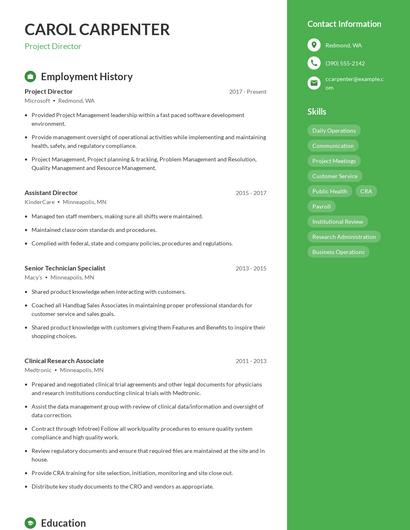 Resume example 4