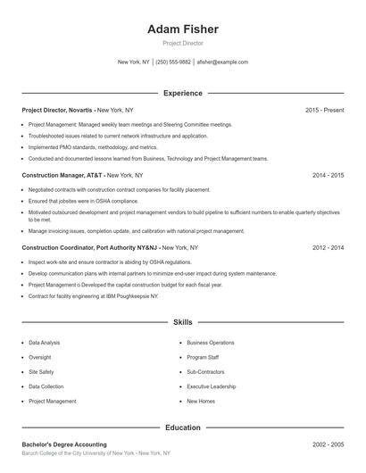 Resume example 1