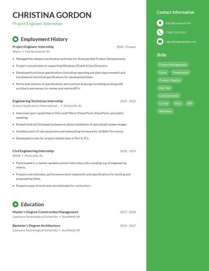 Resume example 4