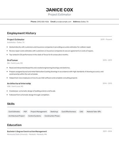 Resume example 2