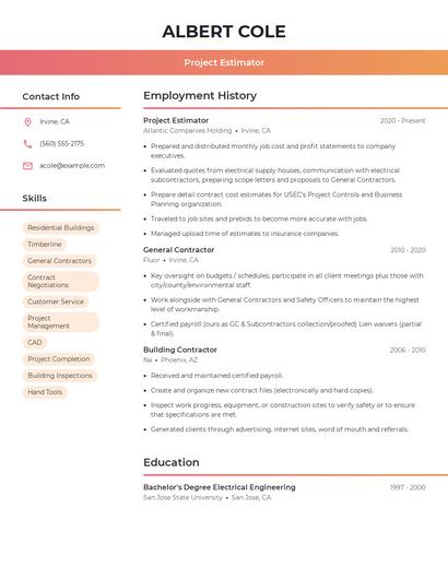 Resume example 3