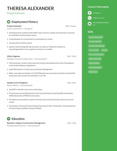 Resume example 4