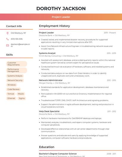 Resume example 3