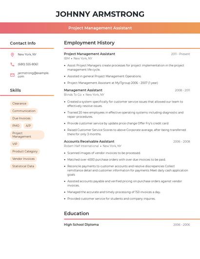 Resume example 3