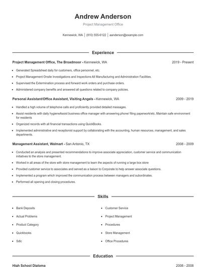 Resume example 1
