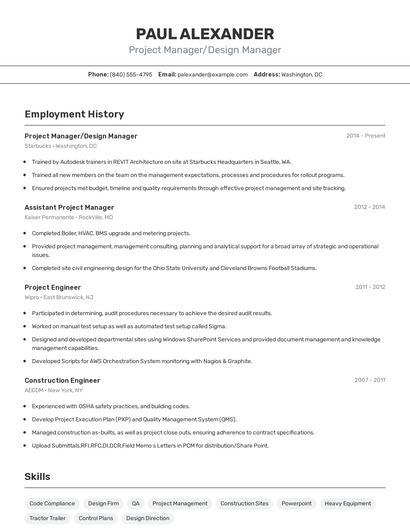 Resume example 2
