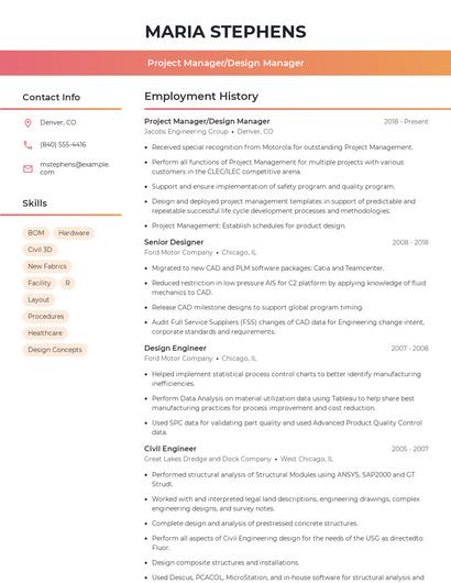 Resume example 3